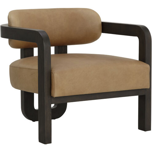 Madrone Brown / Ludlow Sesame Leather Lounge Chair